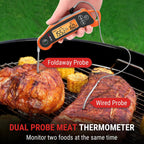 TempPro TempSwift - Termómetro digital para carne, 2 sondas, con 2 canales