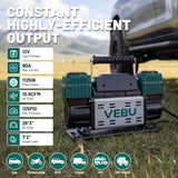 VEBU Compresor de aire resistente 12V inflador de neumáticos, cilin...