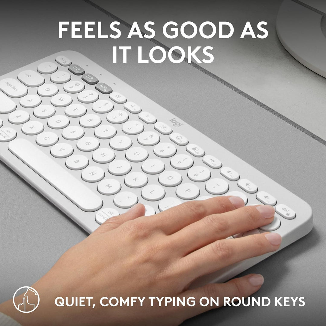 Logitech Pebble Keys 2 K380s, teclado inalámbrico Bluetooth multidi...