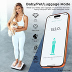 Wyze - Báscula de baño inteligente, Bluetooth, 400 libras, color blanco
