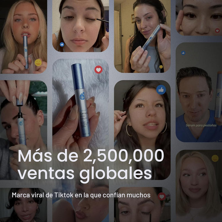 Suero avanzado de pestañas para pestañas y cejas más gruesas y larg...