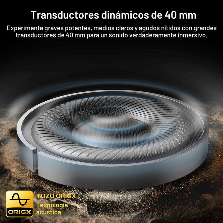 TOZO Auriculares híbridos HT3 con cancelación de ruido, batería de...