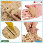 FURWEY Play Sand, arena sensorial marrón natural de 26.6 libras, moldeo