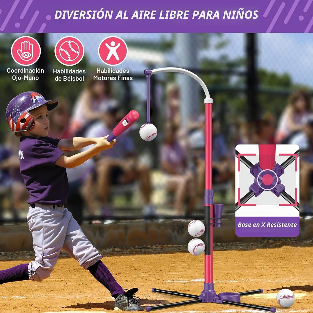 QDRAGON Juego de pelota 4 en 1 para niños de 3 a 5 años con juego de pelota