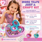 Kit de fabricación de joyas para niñas, kit de manualidades de dijes de
