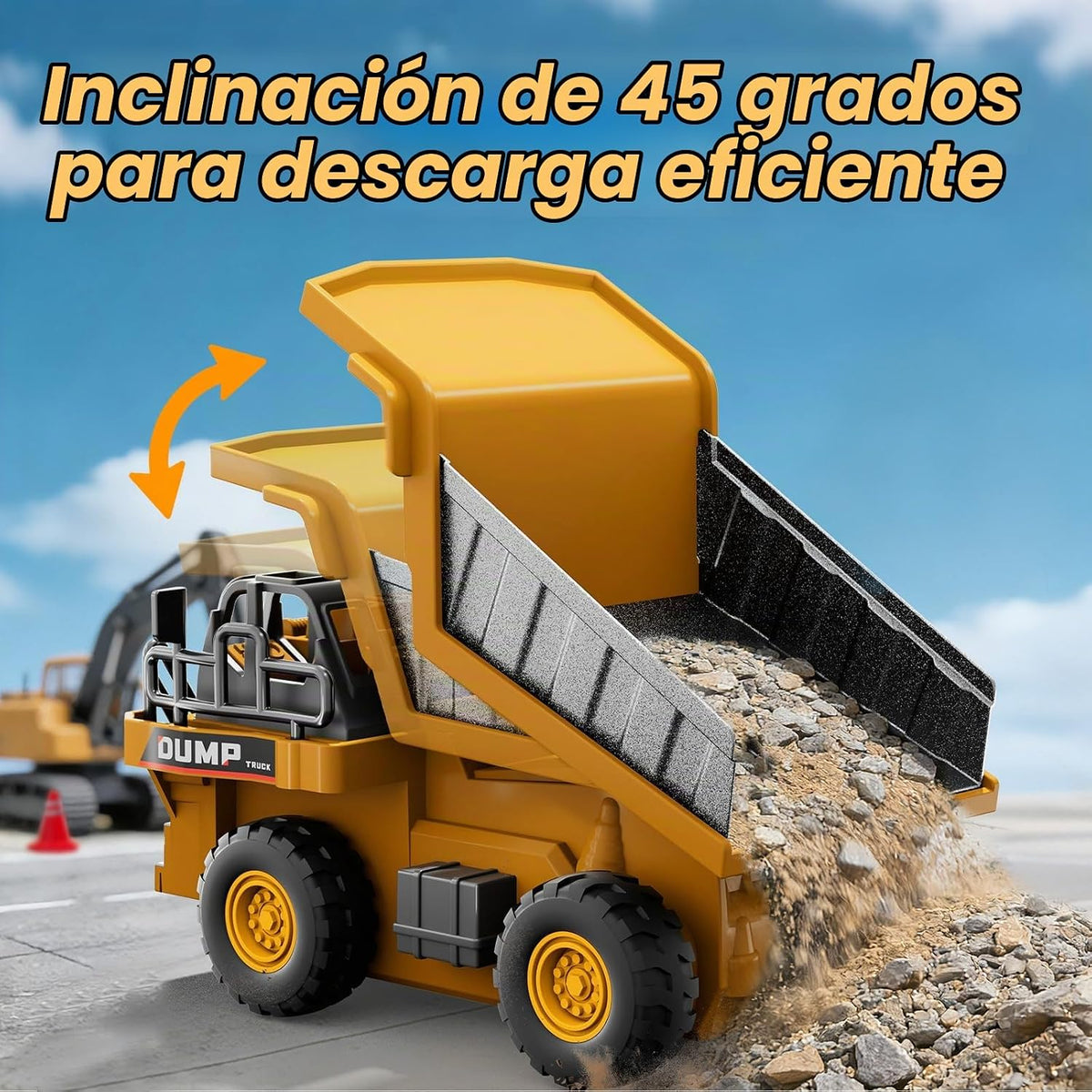 Mini vehículos de construcción RC 1:64 carretilla elevadora excavadora