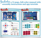 Thames & Kosmos Robotics Smart Machines Junior STEM Kit, construye y codifica los movimientos, velocidad, luces y sonidos de tu robot, para mayores de 8 años, utiliza sin pantalla con botones