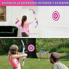 2 Pack Bow y Arrow para Kids, LED Light Up Girls Archery Set