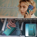 Vinich para Cartera MagSafe Magnética con Bloqueo RFID Compatible con Teléfonos y Fundas MagSafe, Cartera de Teléfono Minimalista con Imán Fuerte para iPhone 17/16/15/14/13/12/Pro/Max/Plus, Verde