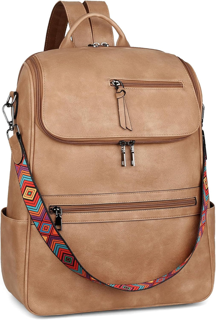 FADEON Mochila para computadora portátil para mujer, mochila de via...