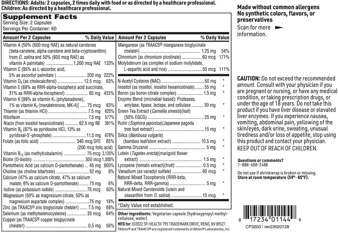 Klaire Labs SFI Health Core Multi - Suplemento multimineral y multi...