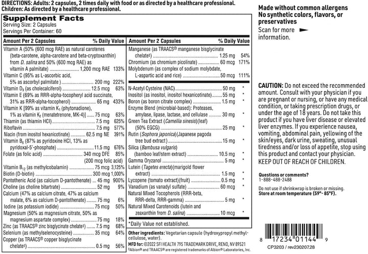 Klaire Labs SFI Health Core Multi - Suplemento multimineral y multi...