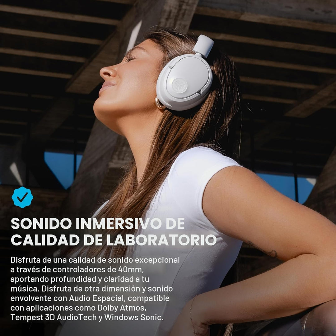 JLab Auriculares inalámbricos JBuds Lux ANC, Cloud White, cancelaci...