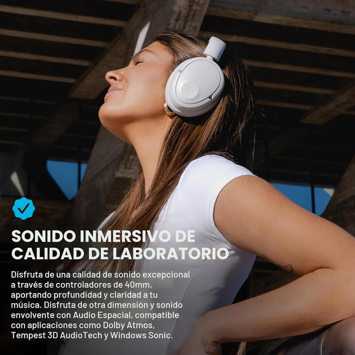 JLab Auriculares inalámbricos JBuds Lux ANC, Cloud White, cancelaci...