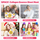 12 Pack de mascarillas faciales para mujeres, mascarilla facial hid...