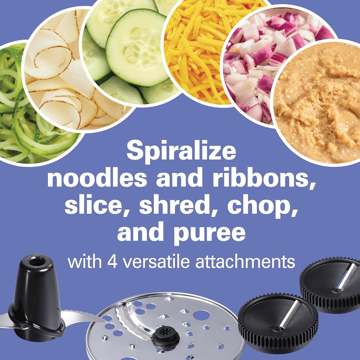 Hamilton Beach Procesador de alimentos y picador de verduras de 10 tazas