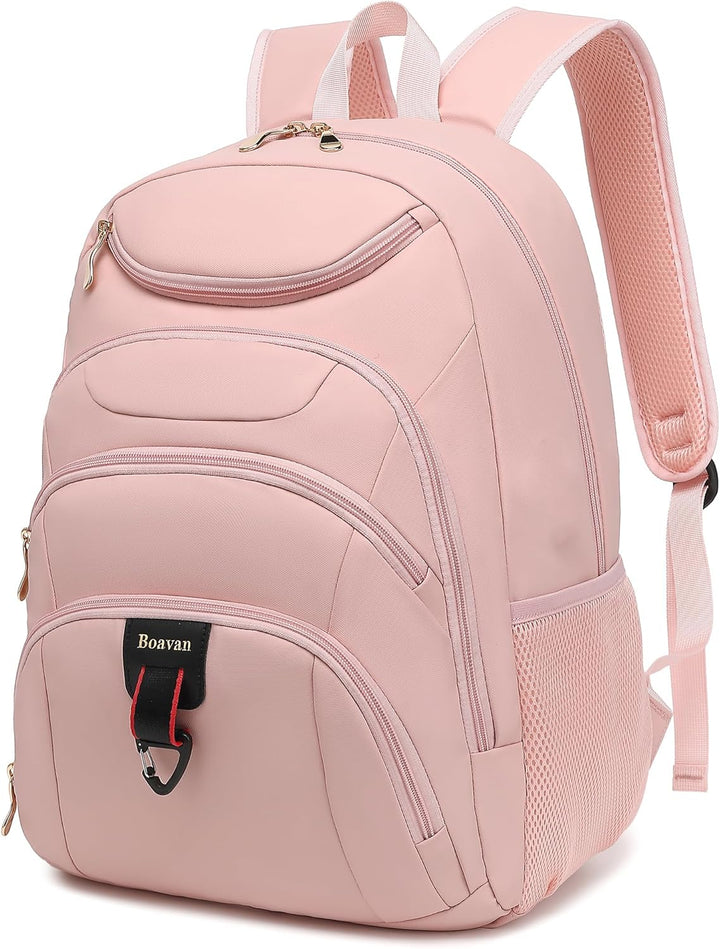 Mochila para laptop Boavan para hombres (Negro, 15.6), Rosa(Amour P...