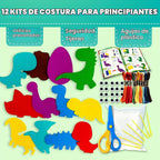 Kits de costura para niños de 5 a 8 a 12 años, kit de costura para