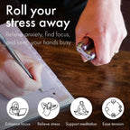 ONO Roller - Fidget Toy de mano para adultos | Ayuda a aliviar el estrés, la ansiedad y la tensión | Promueve la concentración y la claridad | Diseño compacto y portátil (Natural, tamaño mini - Acero inoxidable)
