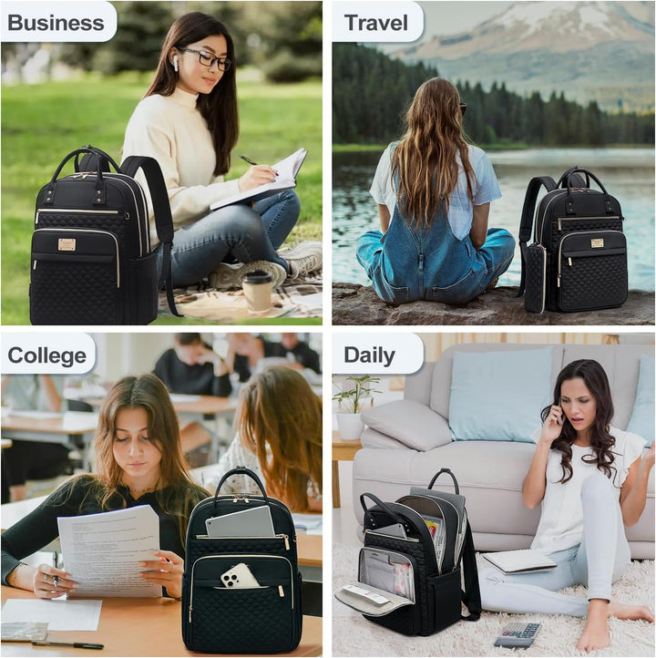 Mochila para laptop Tealari para mujeres, mochila para laptop de 15...