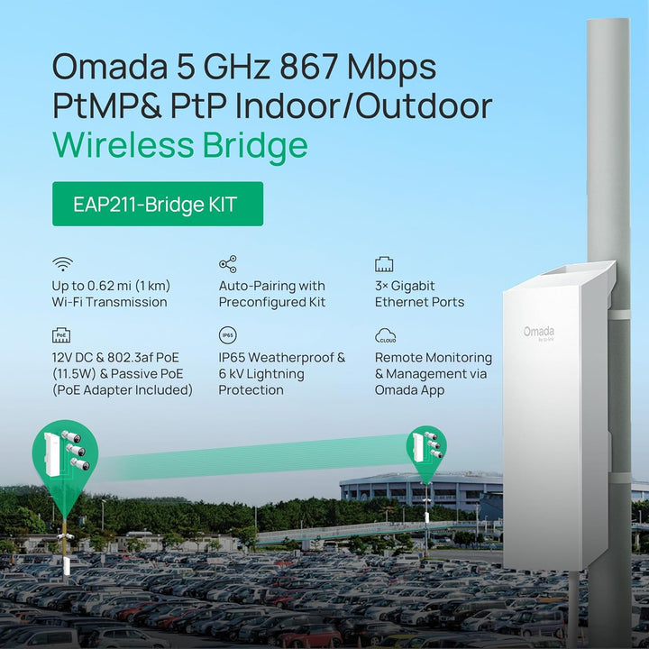 TP-Link Omada Puente inalámbrico de punto a punto para