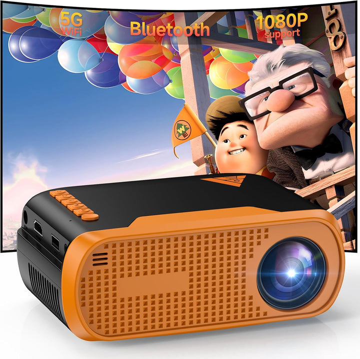 Mini proyector de video con WiFi Bluetooth, proyector de película p...