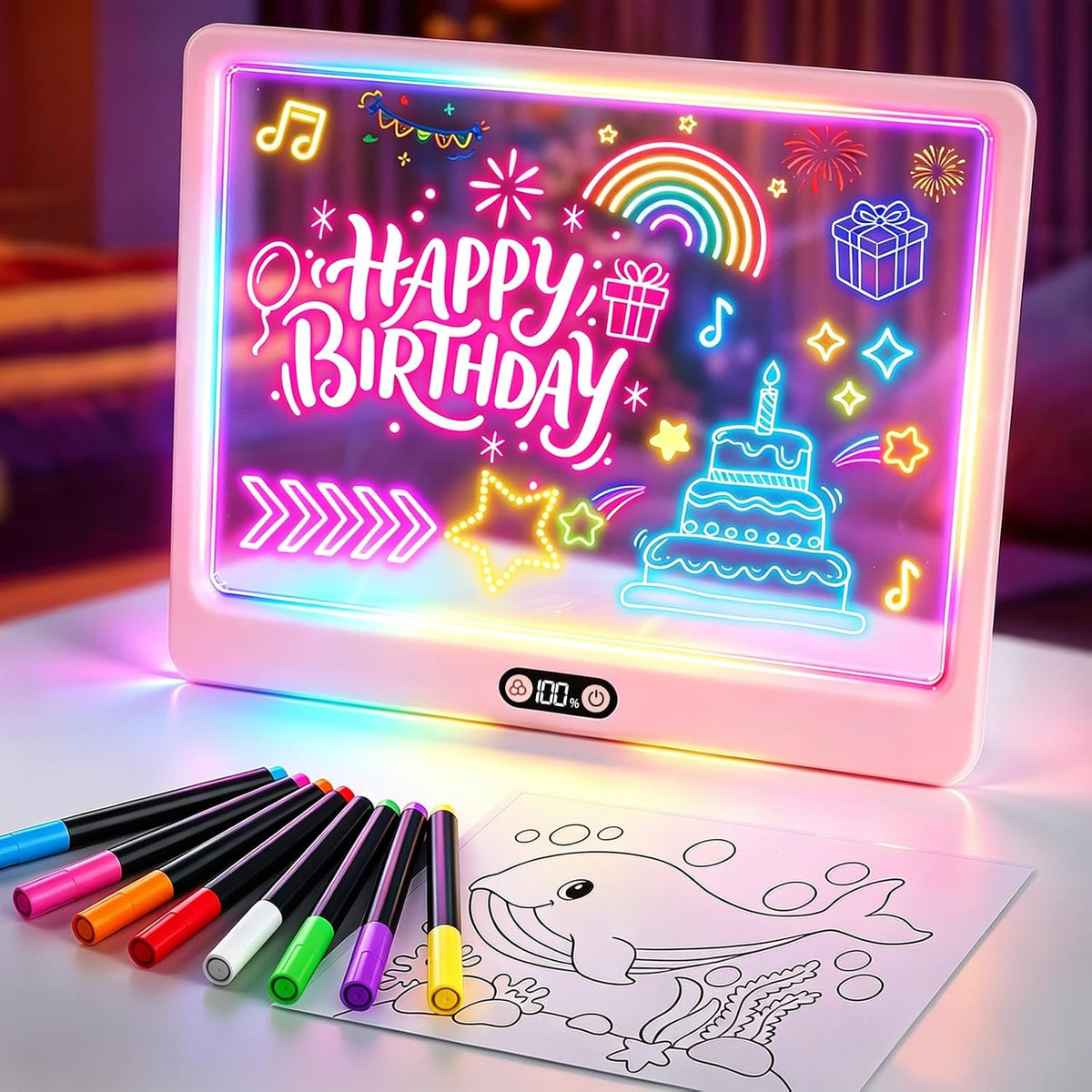 TiMOVO Tablero de dibujo LED de 16 pulgadas, regalos de cumpleaños para