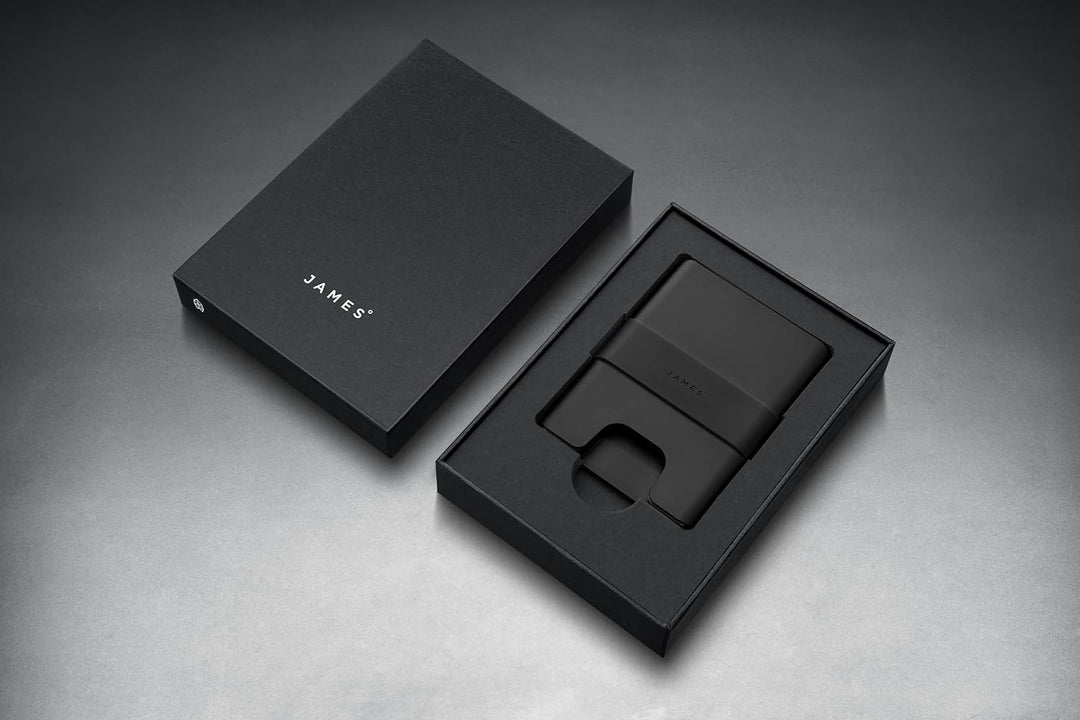 JAMES° La cartera minimalista de aluminio mecanizado CNC para hombr...