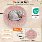 Camas calefactables para gatos de interior y perros pequeños, cama térmica de 20 pulgadas para mascotas con temporizador y temperatura ajustable, cama eléctrica extraíble e impermeable para
