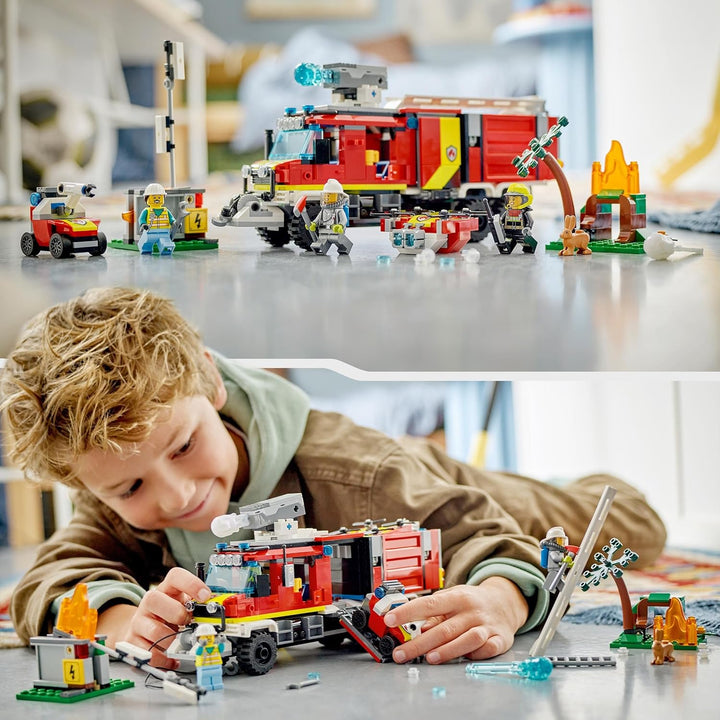 Lego 60374 Camión del Departamento de Bomberos de la Ciudad con Dro...