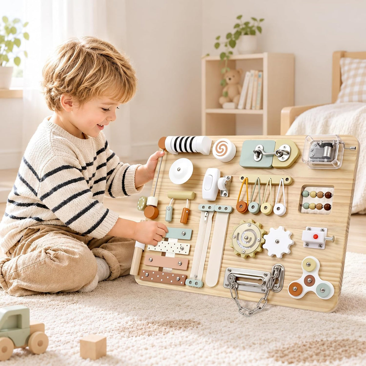 Juguetes Montessori de madera para niños pequeños