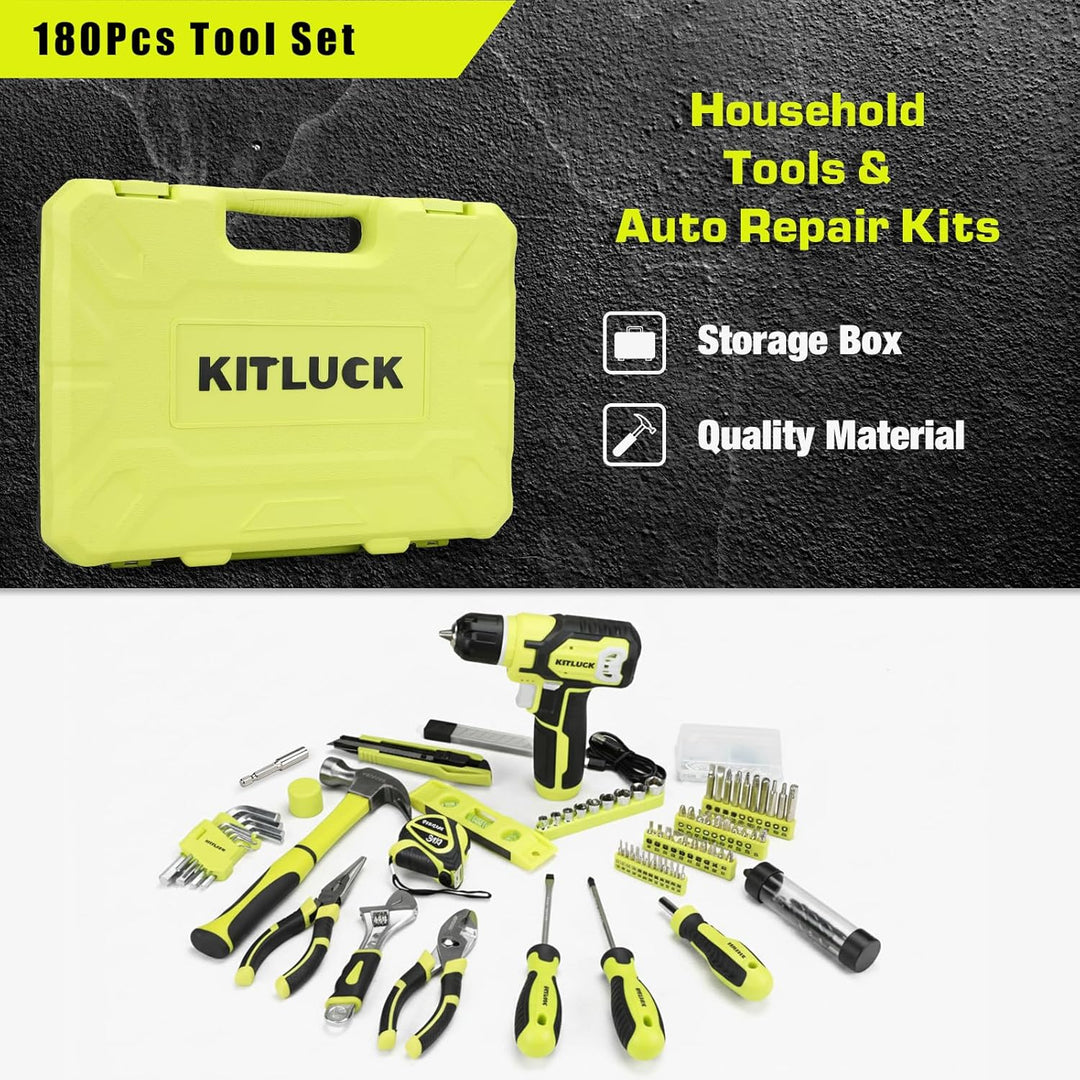 KITLUCK Juego de herramientas eléctricas, kit de 180 piezas para el...