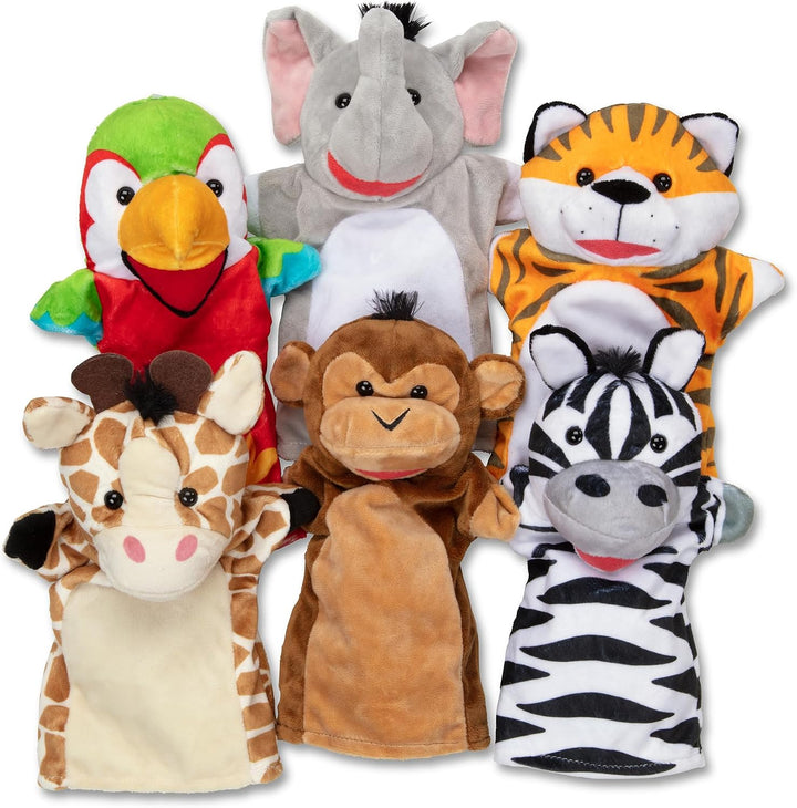 Melissa &amp; Doug Safari Buddies - Marionetas de mano, juego de 6...