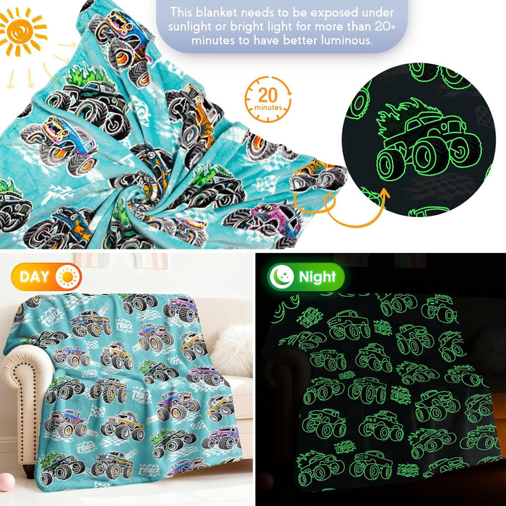 Manta de camión que brilla en la oscuridad de Jekeno, regalos para...