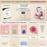 GIRLEARLE Kit de cera digital premium para mujeres y hombres, calen...