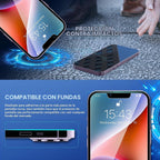 ImpactStrong - Protector de pantalla de vidrio templado irrompible para iPhone 13 Pro Max/iPhone 14 Plus [Instalación fácil] [Libre de burbujas] [Dureza 9H] [Cobertura completa] Compatible con funda