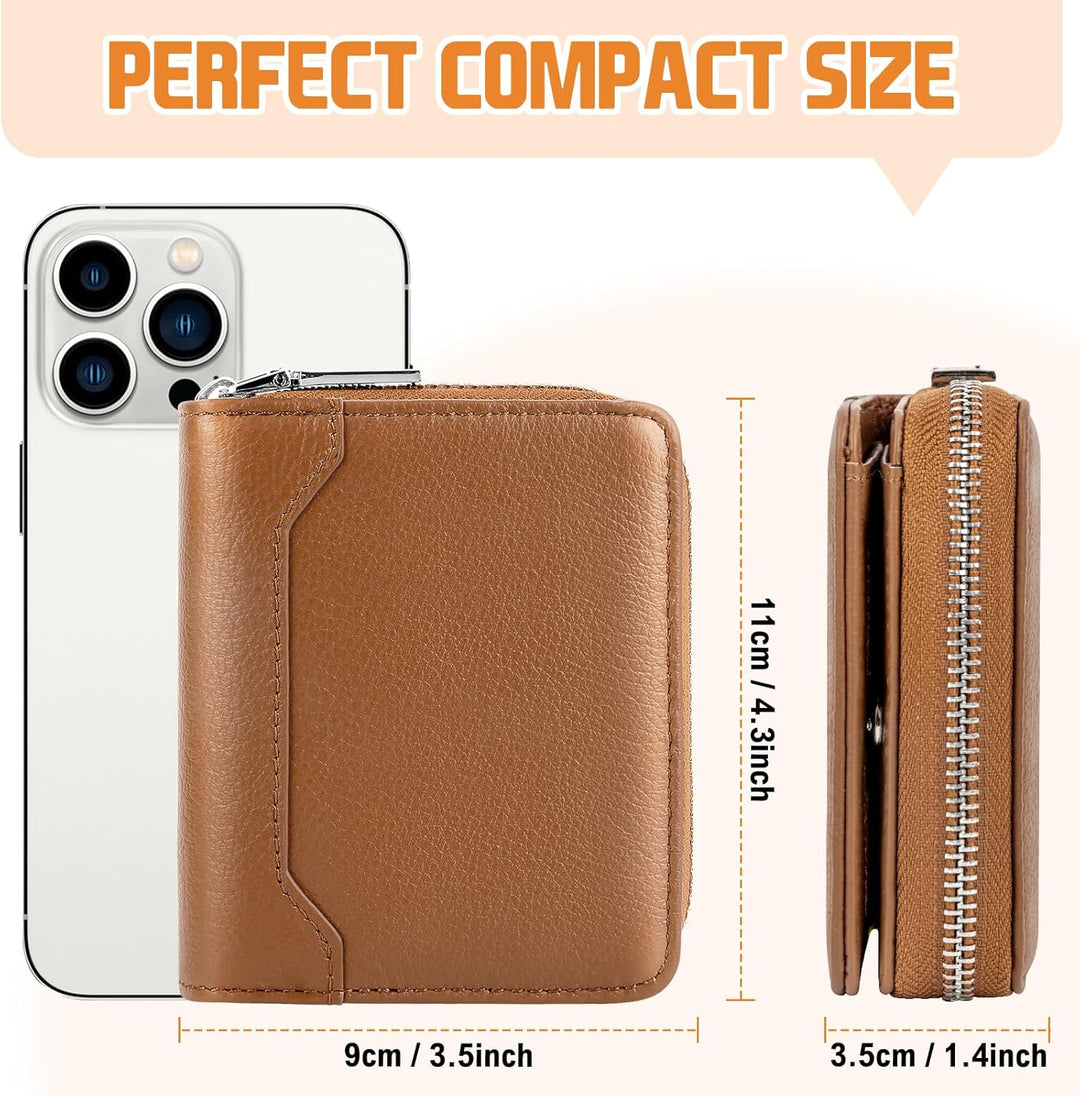 HUANLANG Billetera para hombre con bloqueo RFID, multitarjetero, bi...