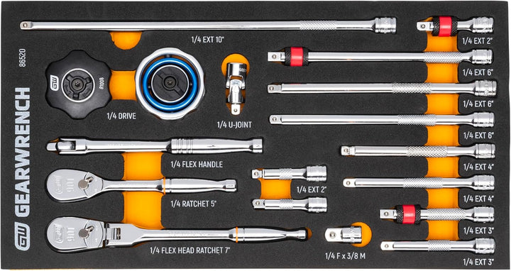 GEARWRENCH Juego de herramientas de trinquete y accionamiento 90T d...