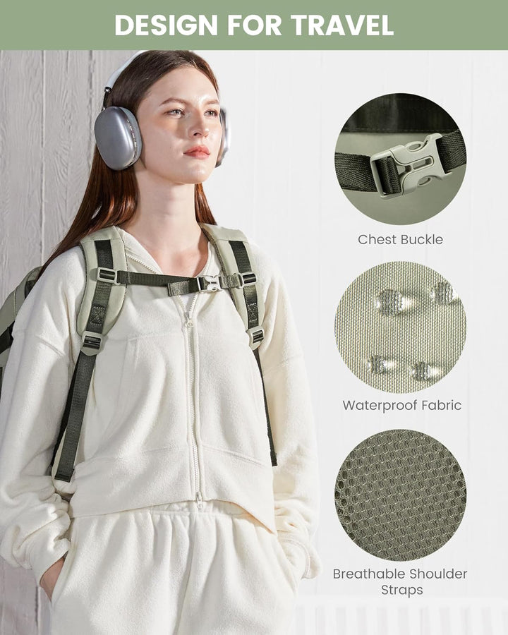 LOVEVOOK Mochila de viaje para mujeres y hombres, mochila de mano y...