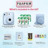 Fujifilm - Paquete de cámara instantánea Instax Mini 12 con paquete...