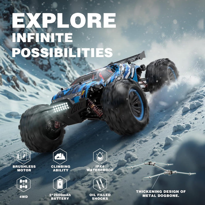 Hosim - Coches RC sin escobillas, 1:10 68+ km\/h de alta velocidad,...