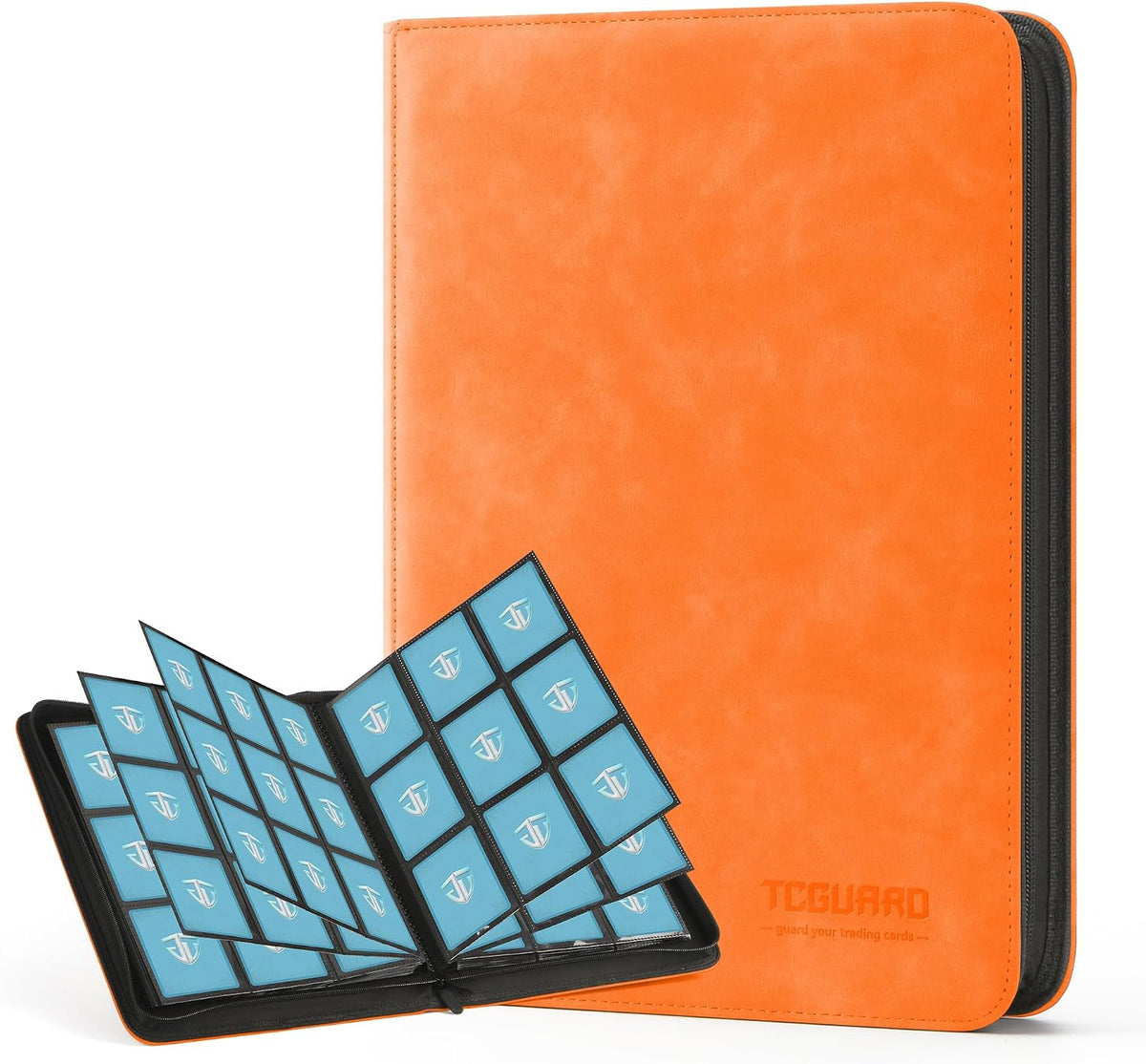 Carpeta para Tarjetas de Intercambio, Álbum de Tarjetas con 9 Bolsillos de Carga Lateral que Sostiene hasta 540 Tarjetas, Carpeta con Cremallera para Colección de Tarjetas, Soporte de Tarjetas