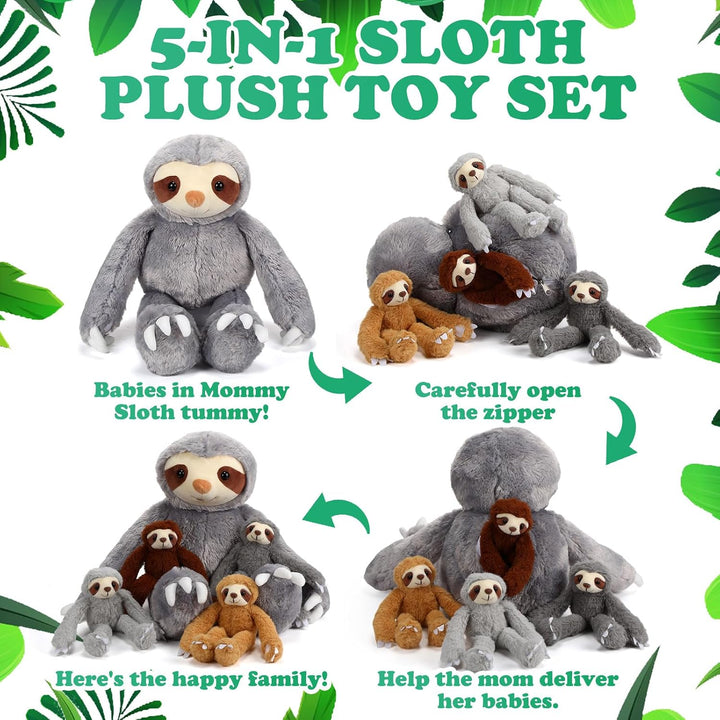 Libima 5 piezas de animales de peluche gigantes de 22.4 pulgadas, j...