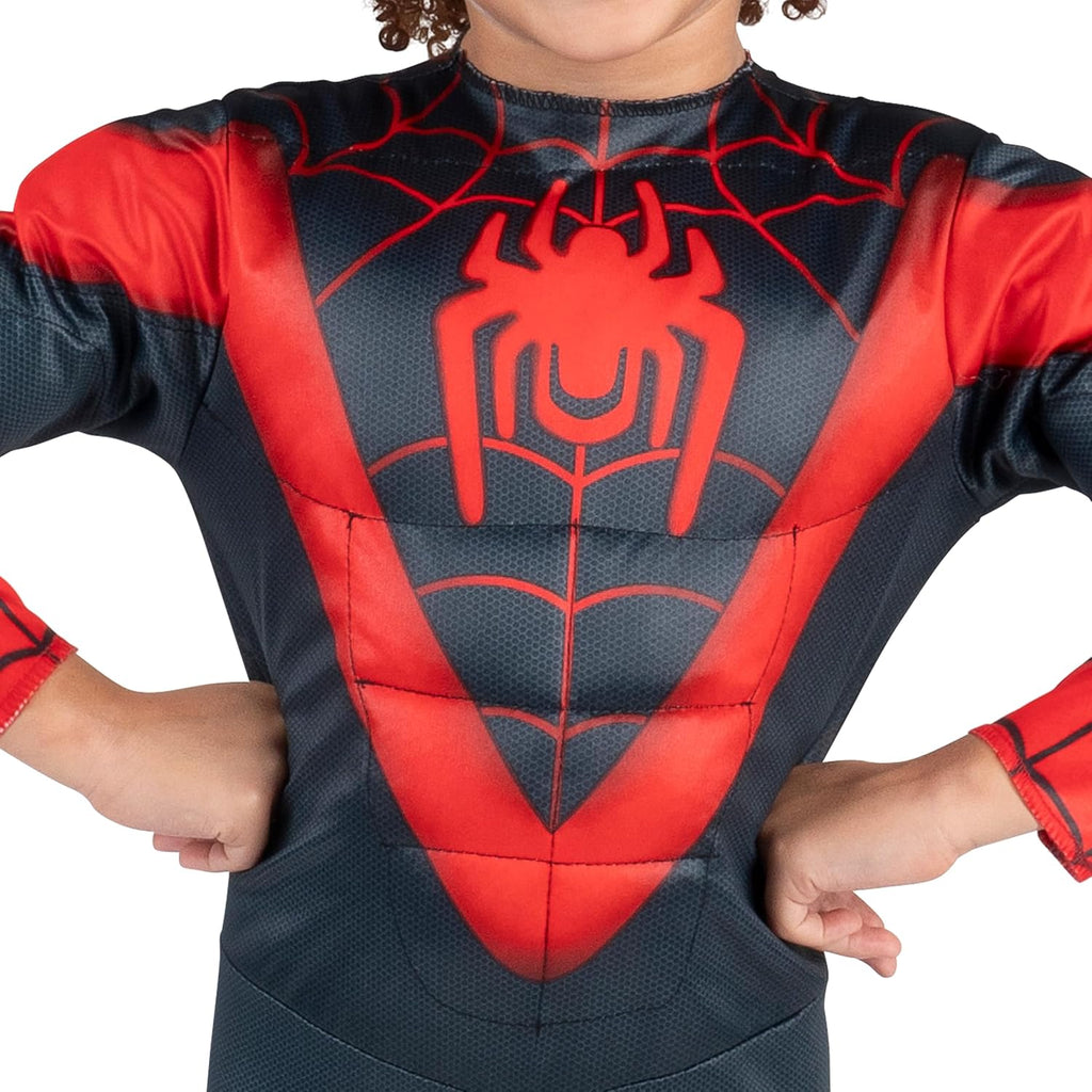 Disfraz oficial MARVEL para niño pequeño - Edición Deluxe de Halloween: Mono acolchado de primera calidad y pieza de tela para la cabeza (3T-4T)