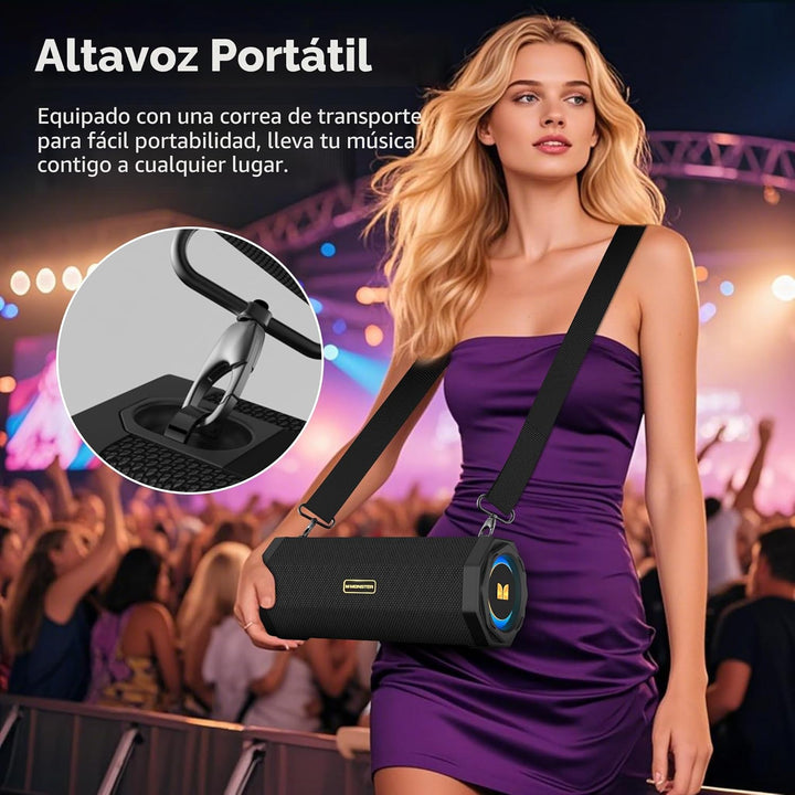 Monster Altavoz S200 Altavoz Bluetooth portátil inalámbrico, tiempo...