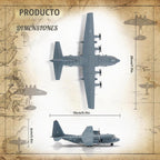 Aviones de fundición a presión AC-130U Gunship Modelo 1/200 Escala