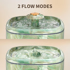 Fuente de agua para gatos automática de 2.5 L, parte superior giratoria interactiva y diseño de camuflaje, bomba ultrasilenciosa con filtro de 4 etapas, dispensador de agua para mascotas con 2 filtros