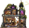 Kit de mini casa, casa de muñecas en miniatura para adultos, castillo