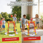 2 en 1 - Juguetes de lanzamiento de aro y anillo de baloncesto