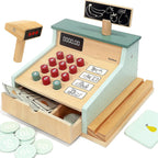 PairPear Caja Registradora de Juguete de Madera, Juguetes de Juego